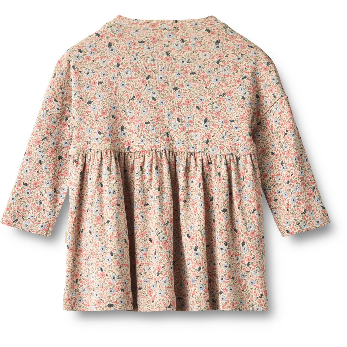 Wheat Grey Cloud Flowers Jersey Dress L/S Emmy