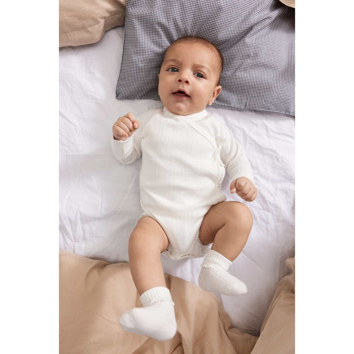 MarMar Gentle White Newborn Socks Scallop 2-pack Socks