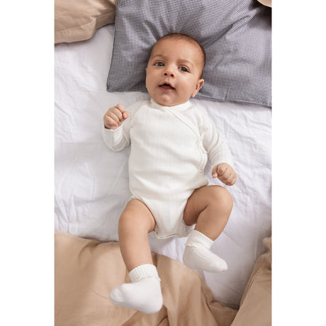 MarMar Gentle White Newborn Socks Scallop 2-pack Socks