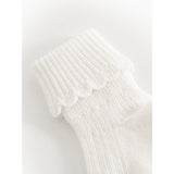 MarMar Gentle White Newborn Socks Scallop 2-pack Socks