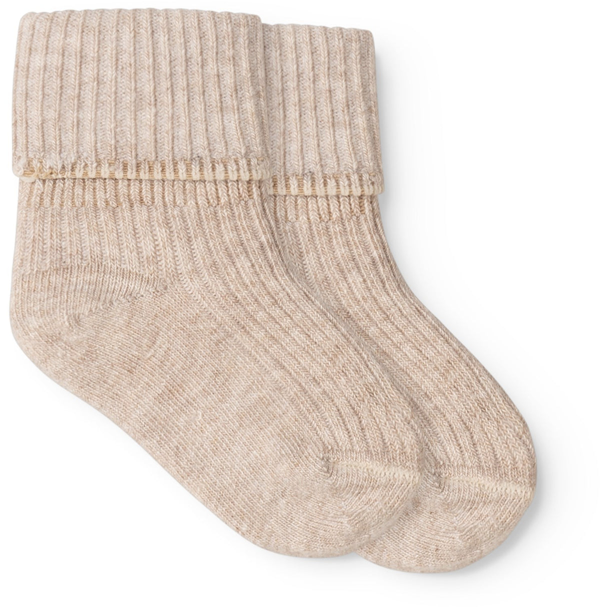 MarMar Light Beige Mel. Newborn Socks 2-pack Socks