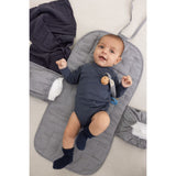 MarMar Crispy Poplin Acc Blue Check Alo Pacifier Clip