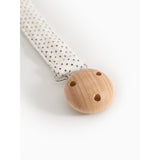 MarMar Bonded Muslin Print Tiny Dots Alo Pacifier Clip