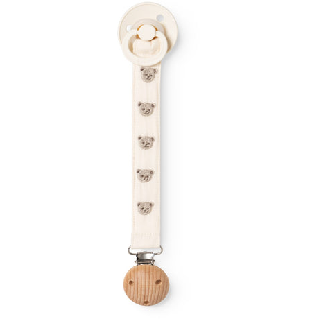 MarMar Crispy Poplin Teddybears Emb. Alo Embroidery Pacifier Clip