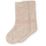 MarMar Light Beige Mel. Newborn Socks 2-pack Socks