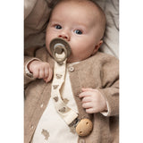MarMar Crispy Poplin Teddybears Emb. Alo Embroidery Pacifier Clip