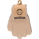 Mikk-Line Rose Melange-Melange Denver-Dark Gray Melange Magic Gloves 3-Pack With Lurex