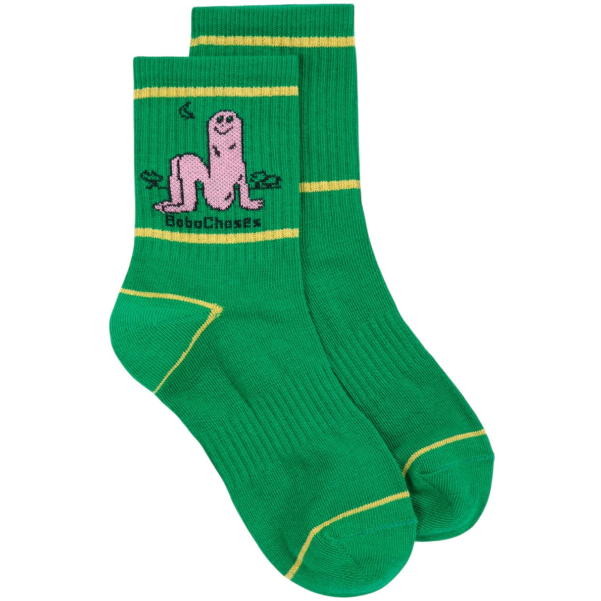 Bobo Choses Green Long Puff Short Socks