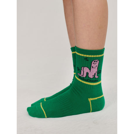 Bobo Choses Green Long Puff Short Socks
