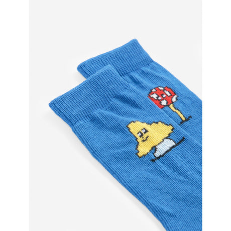Bobo Choses Blue Mush Monster Long Socks