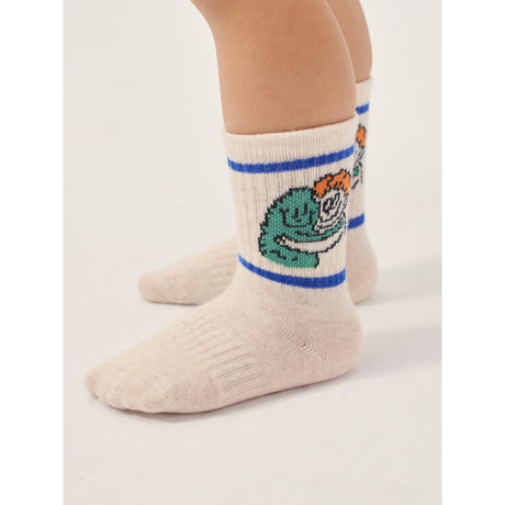 Bobo Choses Offwhite Hug Hairy Monster Short Socks