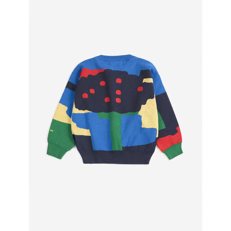 Bobo Choses Multicolor Paint Forest All Over Jacquard Jumper