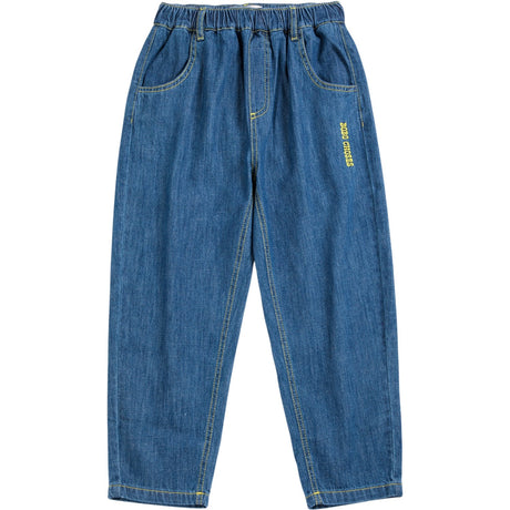 Bobo Choses Midnight Blue Taxi Saurus Tag Denim Pants