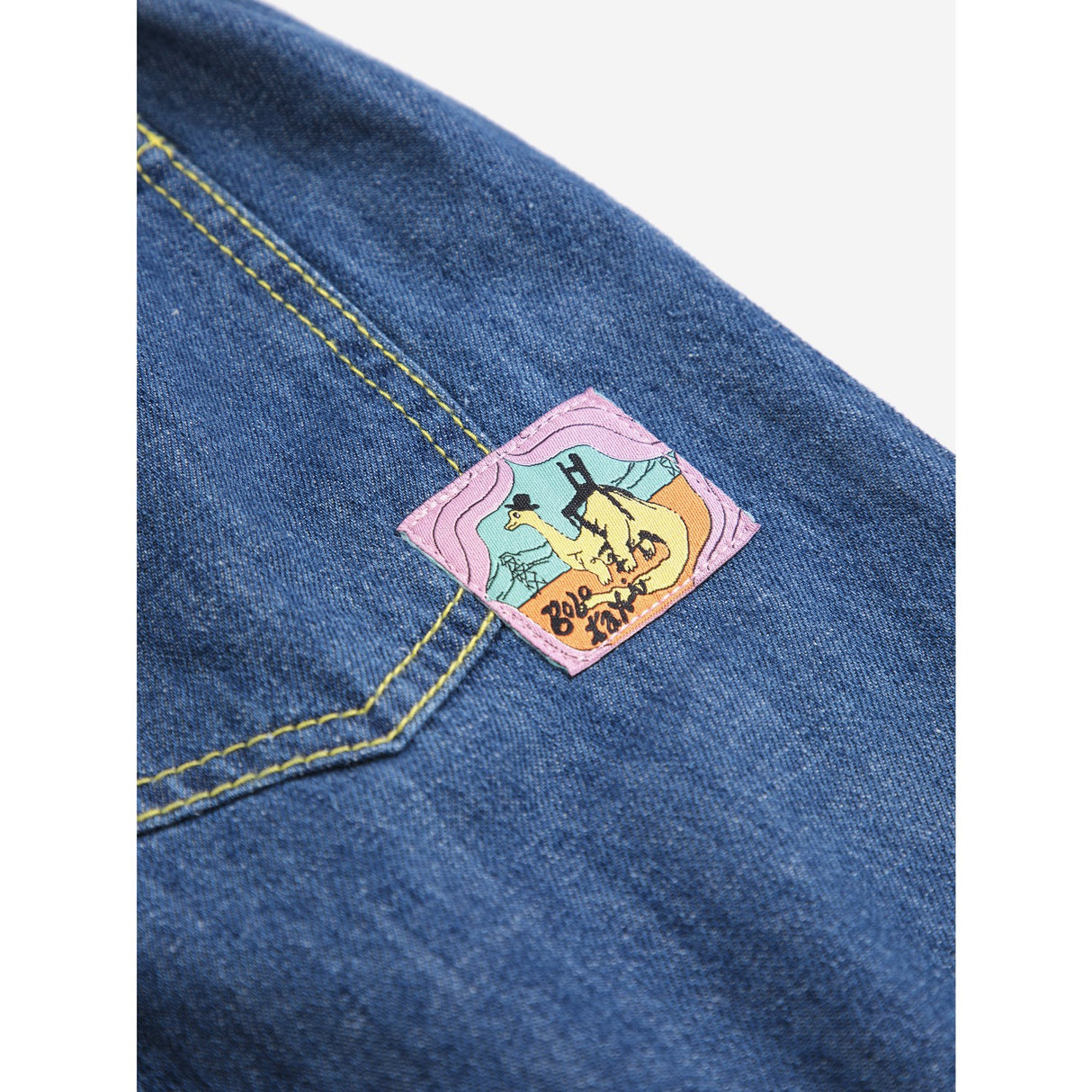 Bobo Choses Midnight Blue Taxi Saurus Tag Denim Pants