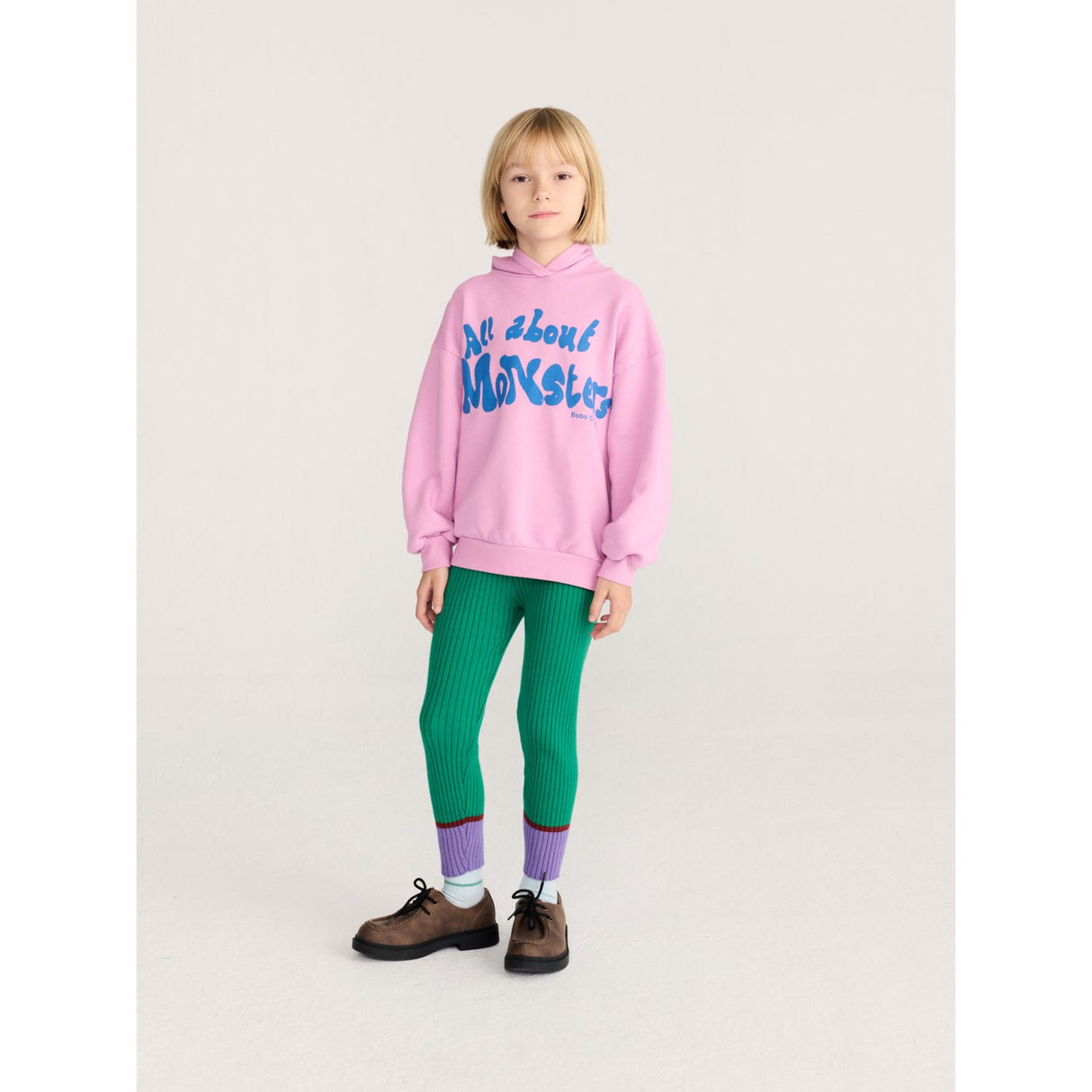 Bobo Choses Pink All About Monsters Hoodie