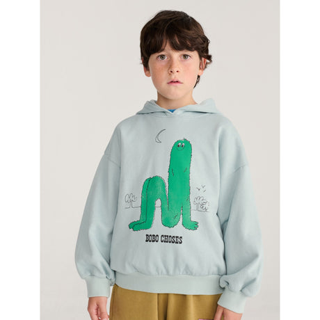Bobo Choses Light Blue Long Puff Hoodie