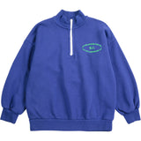 Bobo Choses Navy Blue Mystery Bc Half Zipped Sweatshirt