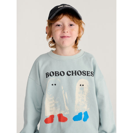 Bobo Choses Light Blue Booty Ghosts Sweatshirt