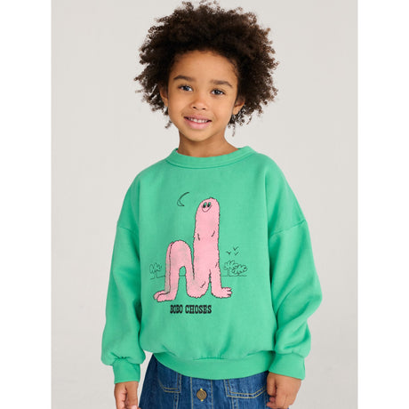 Bobo Choses Green Long Puff Sweatshirt