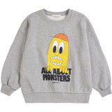 Bobo Choses Light Heather Grey Bigtooth Lemon Sweatshirt