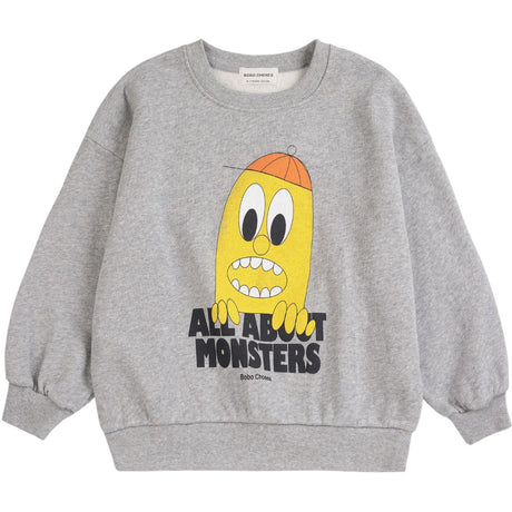 Bobo Choses Light Heather Grey Bigtooth Lemon Sweatshirt