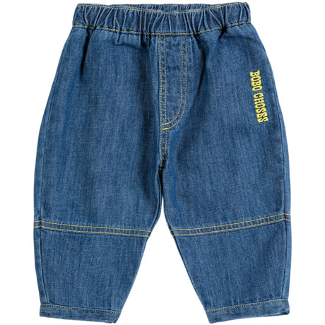 Bobo Choses Midnight Blue Taxi Saurus Tag Denim Pants