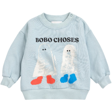 Bobo Choses Light Blue Booty Ghosts Sweatshirt