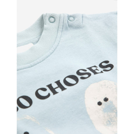 Bobo Choses Light Blue Booty Ghosts Sweatshirt