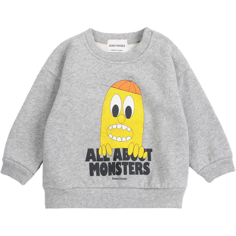 Bobo Choses Light Heather Grey Bigtooth Lemon Sweatshirt