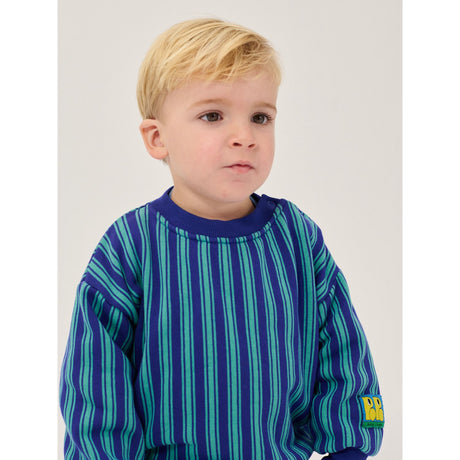 Bobo Choses Blue Booo Bo Choses Tag Stripes Sweatshirt