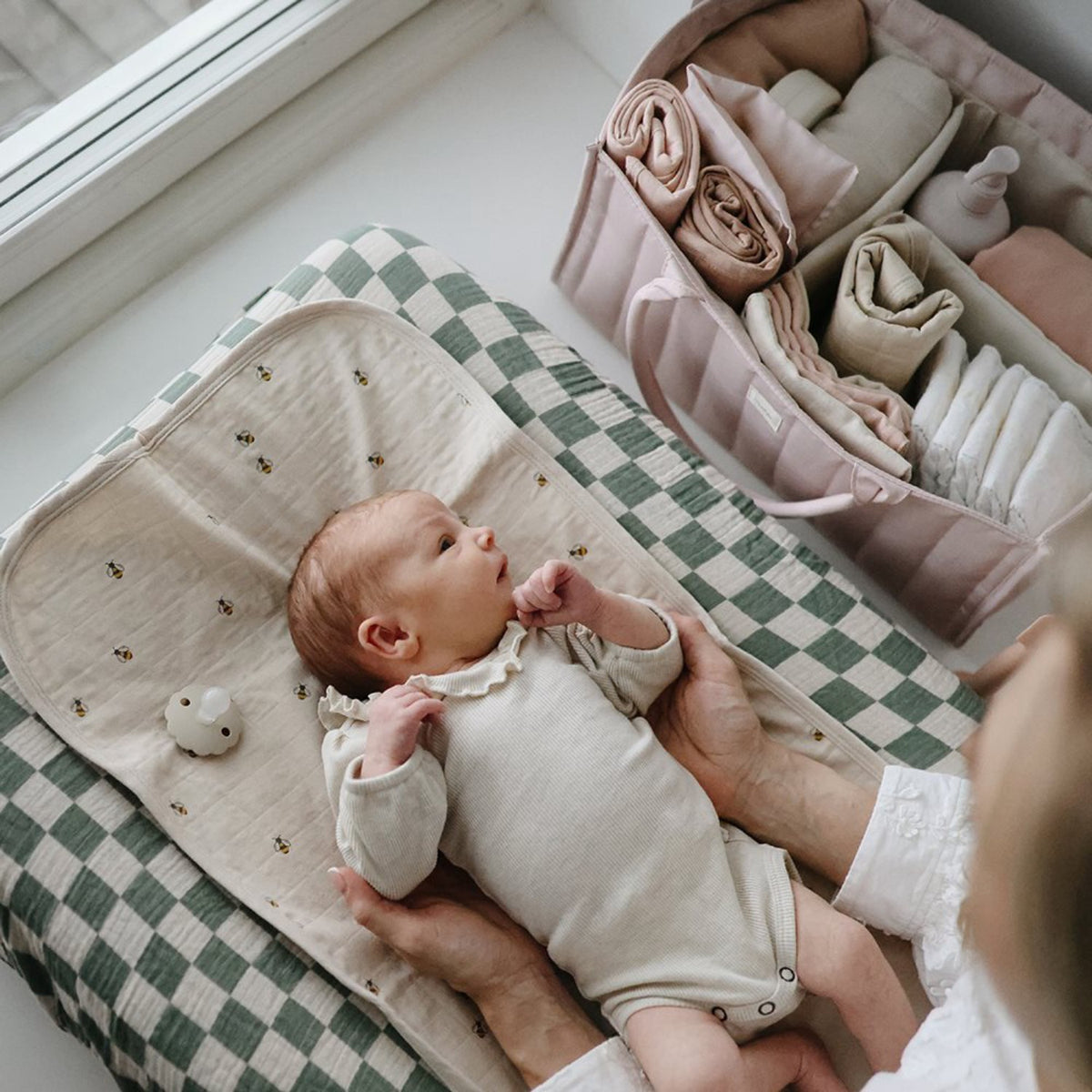 Mushie Blush Mushie Diaper Caddy - Blush