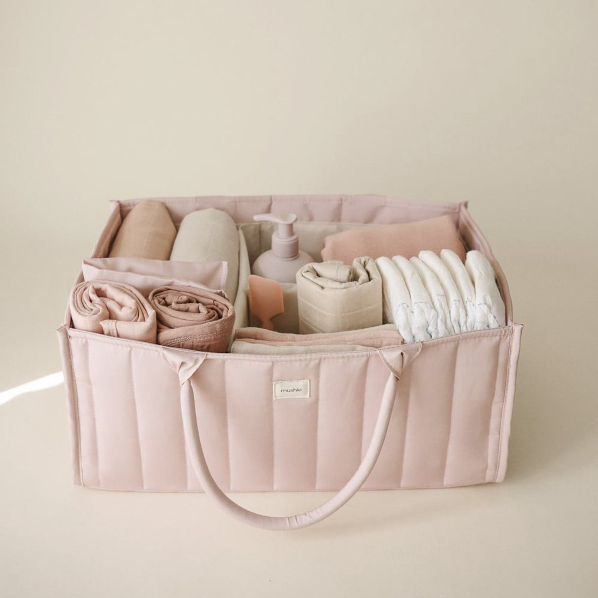 Mushie Blush Mushie Diaper Caddy - Blush