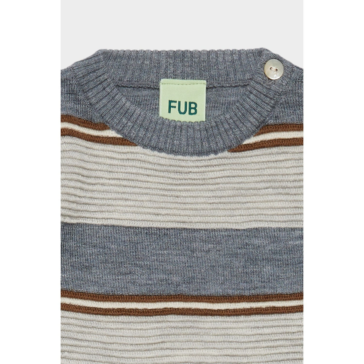 FUB Steel/Light Grey Melange Baby Ottoman Crew