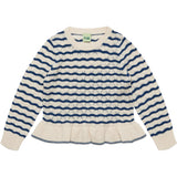 FUB Ecru/Deep Indigo Pointelle Tee