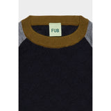 FUB Dark Navy Colour Block Crew
