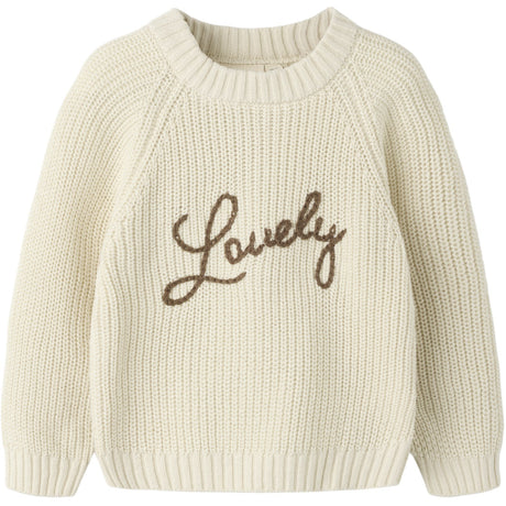 Lil'Atelier Turtledove Lovely Nmfemlen Emb Knit Lil