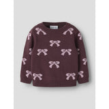 Name It Catawba Grape Mauve Shadows Bow Nmfrekka Ls Knit