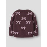 Name It Catawba Grape Mauve Shadows Bow Nmfrekka Ls Knit