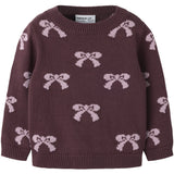 Name It Catawba Grape Mauve Shadows Bow Nmfrekka Ls Knit