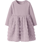 Name It Mauve Shadows Nmfsykia Tulle Ls Dress