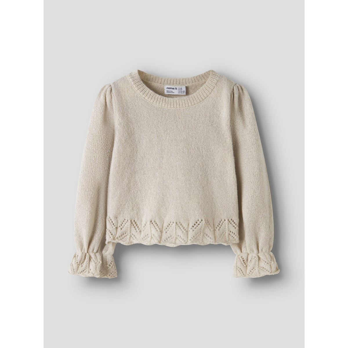Name It Peyote Melange Silver Lurex Nmfruel Ls Knit