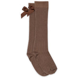 Mp Danmark Brown Sienna Vita Knee Socks Bow