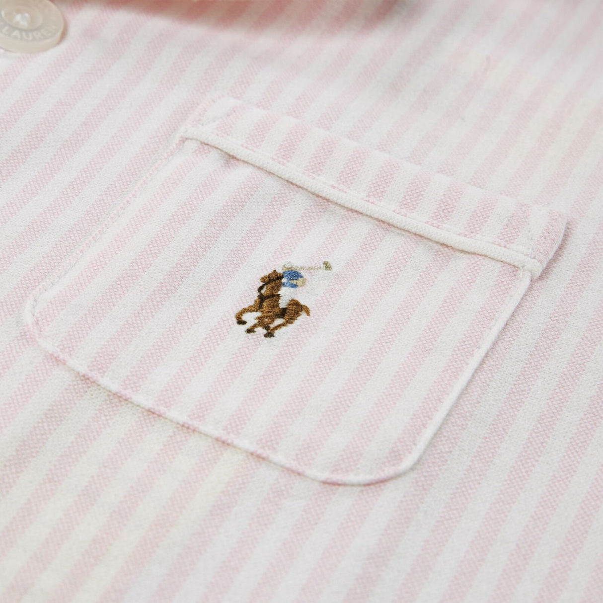 Polo Ralph Lauren Bath Pink/White Striped Oxford Oxford Bd Pant Sleep Set C