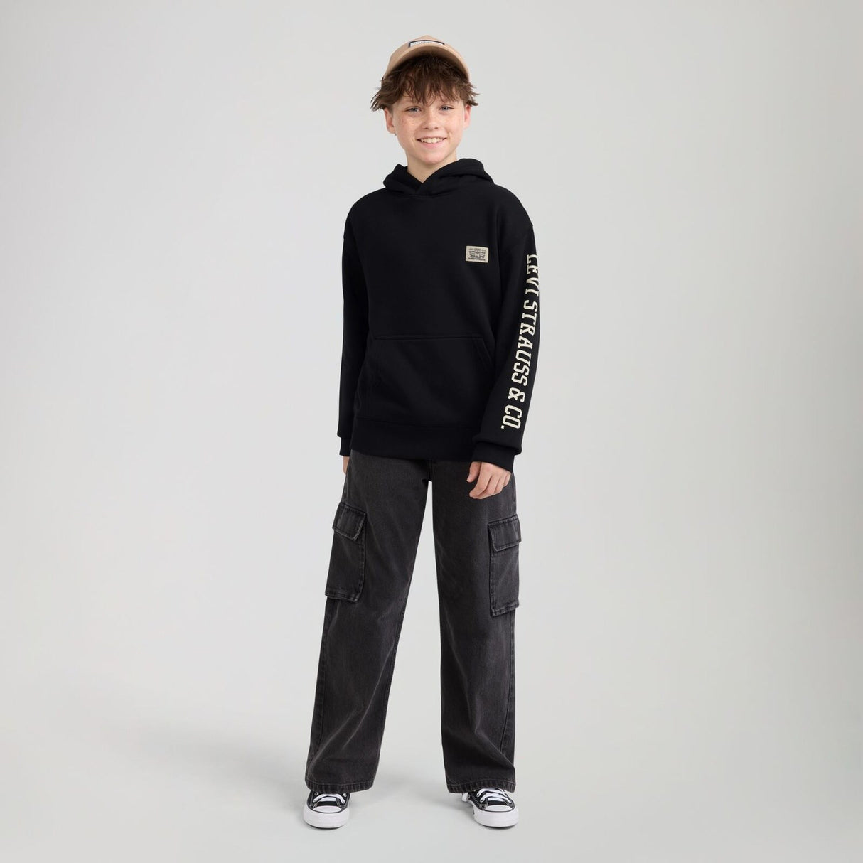 Levi's Jet Black Sleeve Hit Hoodie