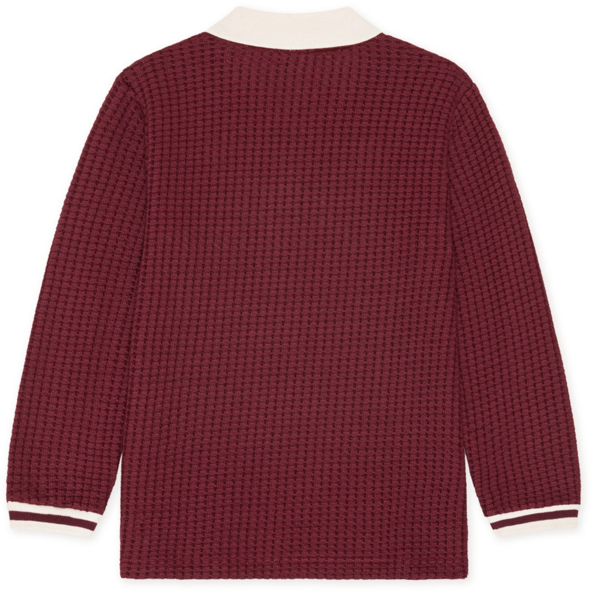 Les Deux Kids Chocolate Truffle Red Waffle Ls Football Jersey Kids