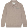 Les Deux Kids Dark Sand Melange College Rugby Polo Sweatshirt Kids