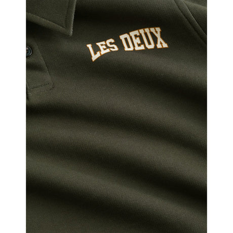 Les Deux Kids Rosin Green College Rugby Polo Sweatshirt Kids