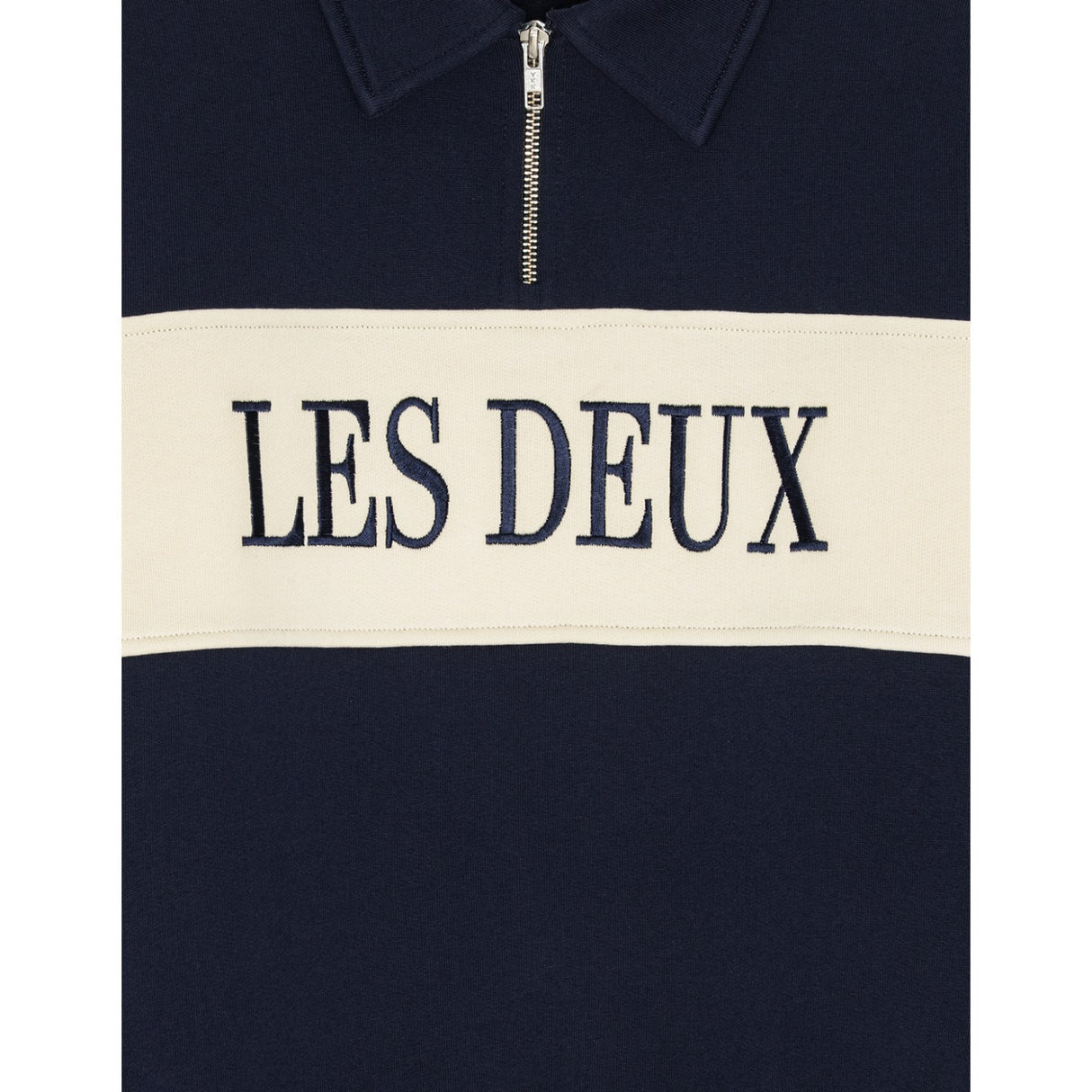 Les Deux Kids Dark Navy Zipper Rugby Sweatshirt Kids