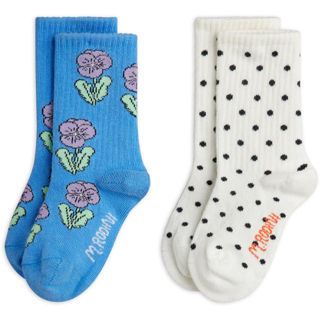 Mini Rodini Multi Violas 2-Pack Socks
