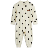 Mini Rodini Off-White Dots AOP Dog Jumpsuit